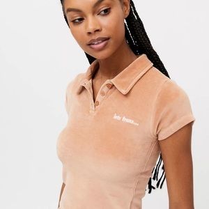 Ietsfrans Velour Crop Polo
